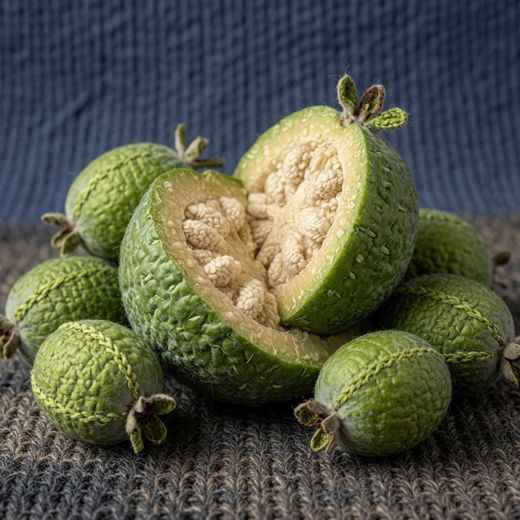 Green Figs Cluster — free Knitted Fruit Studies knitted art print