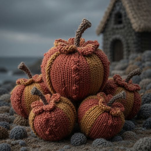 Pile Of Apples — free Knitted Fruit Studies knitted art print