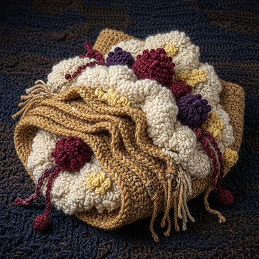 Berry Pastry Bundle — free Knitted Fruit Studies knitted art print