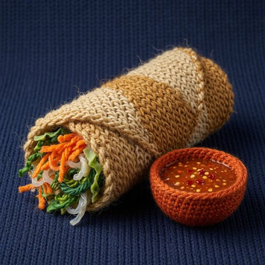 Burrito Wrap — free Knitted Fruit Studies knitted art print