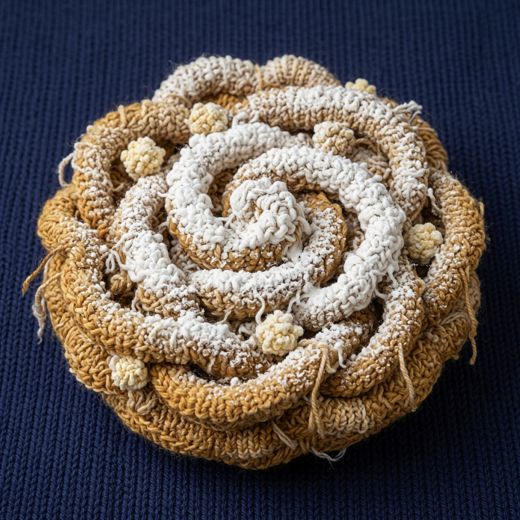 Cinnamon Roll Swirl — free Knitted Fruit Studies knitted art print