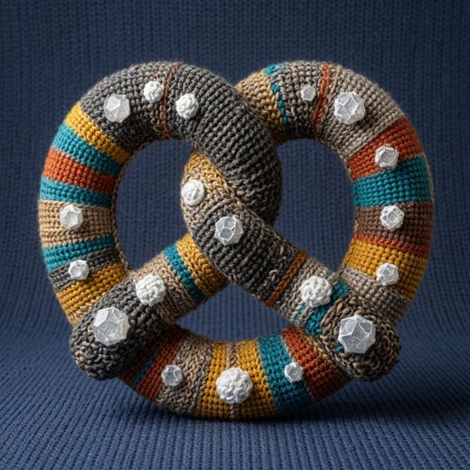 Salted Pretzel — free Knitted Fruit Studies knitted art print