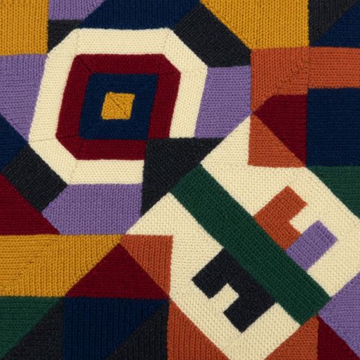 Abstract Emblem — free Geometric Art Prints knitted art print