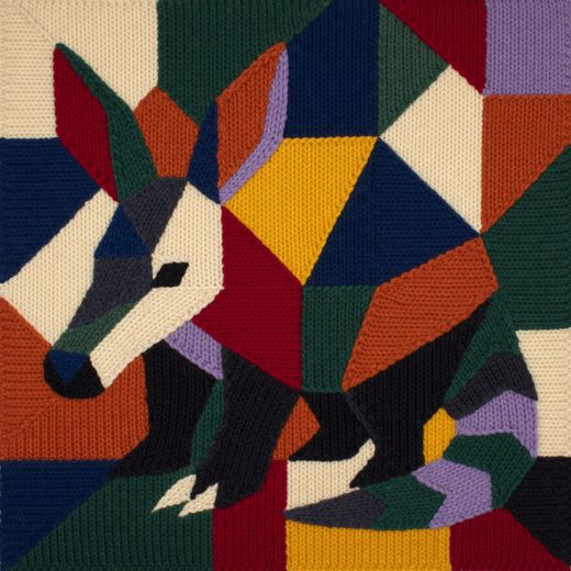 Aardvark — free Geometric Art Prints knitted art print