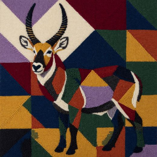 Antelope — free Geometric Art Prints knitted art print