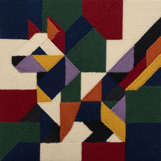 Fox — free Geometric Art Prints knitted art print