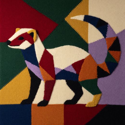Standing Fox — free Geometric Art Prints knitted art print