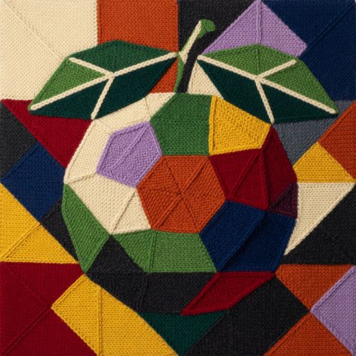Apple — free Geometric Art Prints knitted art print
