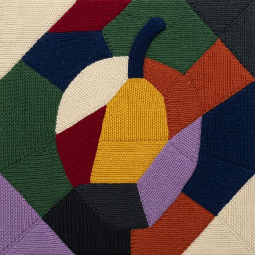 Green Pear — free Geometric Art Prints knitted art print