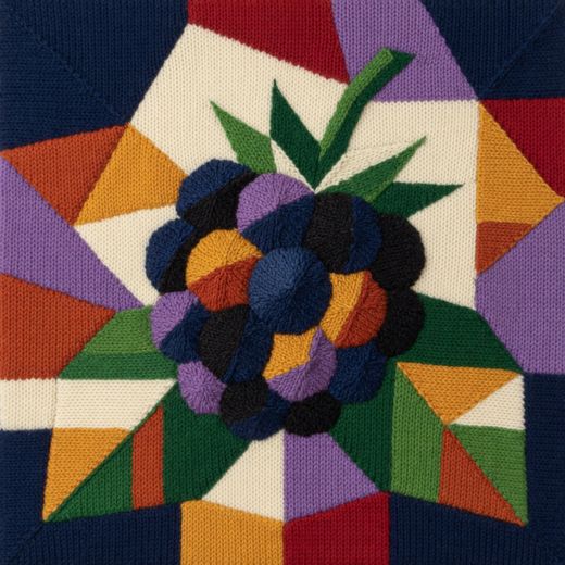 Purple Grape Cluster — free Geometric Art Prints knitted art print
