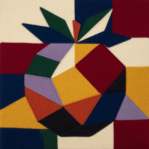 Red Pomegranate — free Geometric Art Prints knitted art print