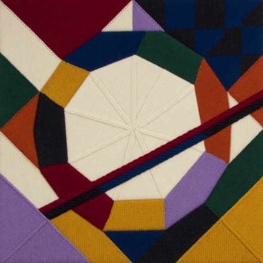 Abstract Wheel Design — free Geometric Art Prints knitted art print