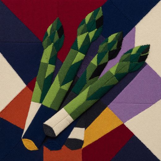Asparagus Bundle — free Geometric Art Prints knitted art print