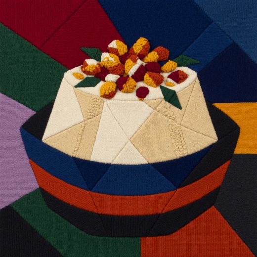 Berry Topped Cake — free Geometric Art Prints knitted art print