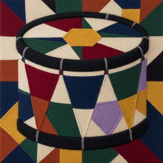 Geometric Drum — free Geometric Art Prints knitted art print