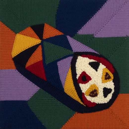 Leather Boxing Glove — free Geometric Art Prints knitted art print