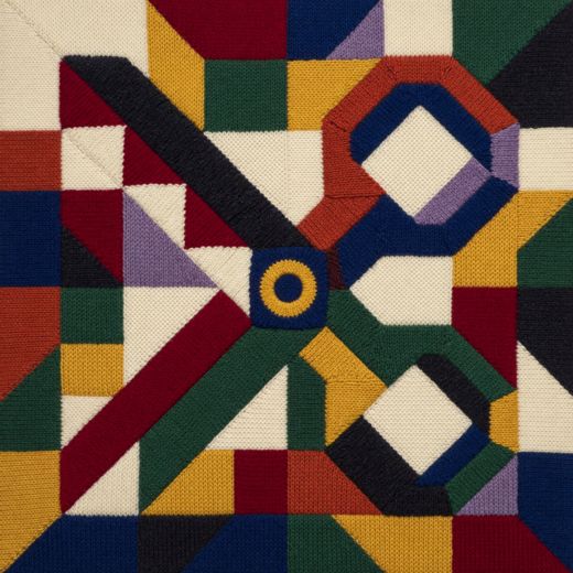Pair Of Scissors — free Geometric Art Prints knitted art print