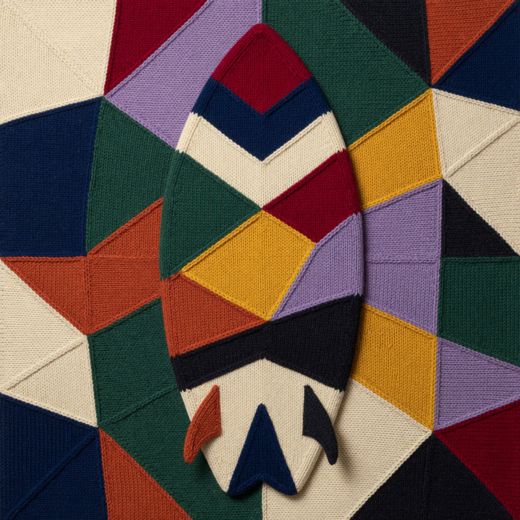 Abstract Eye Shape — free Geometric Art Prints knitted art print