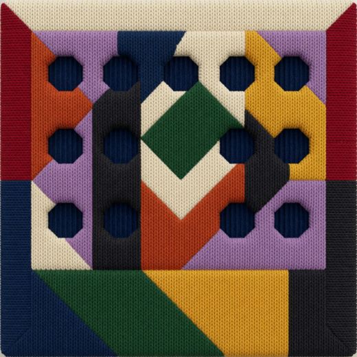 Dotted Grid Pattern — free Geometric Art Prints knitted art print