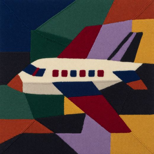 Airplane — free Geometric Art Prints knitted art print