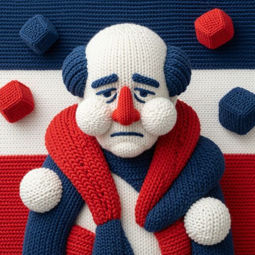 Knit Doll Toy Figure — free Icelandic Flag Portraits knitted art print