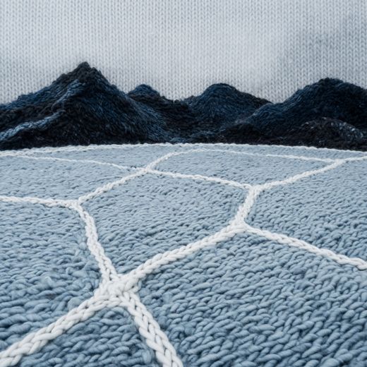 Cracked Ice Pattern — free Seasons in Yarn knitted art print