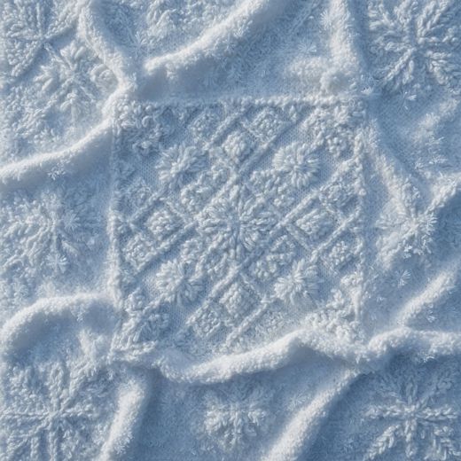 Frost Lace Pattern — free Seasons in Yarn knitted art print