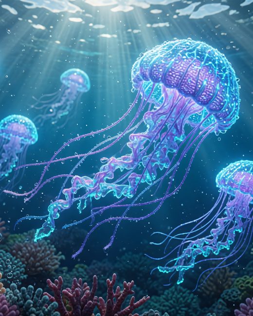 Bioluminescent Jellyfish — free Arctic Story House poster print