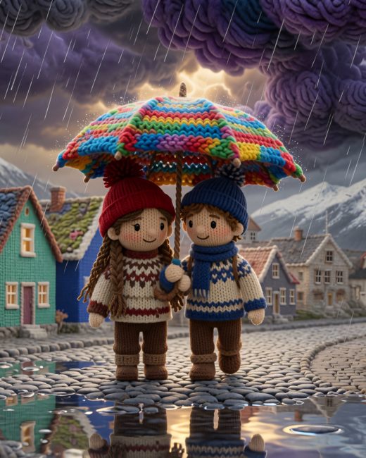 Rainy Day in the Village — free Arctic Story House poster print