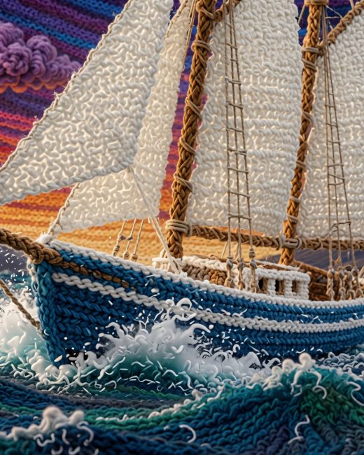 Ship Sailing the Storm — free Arctic Story House poster print