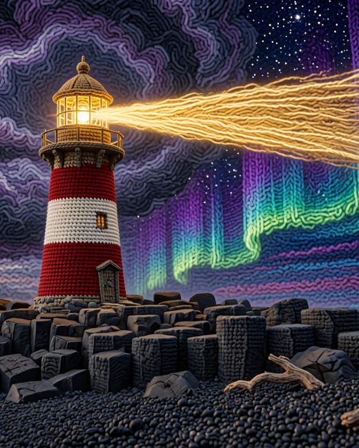 Lighthouse in the Storm — free Arctic Story House poster print