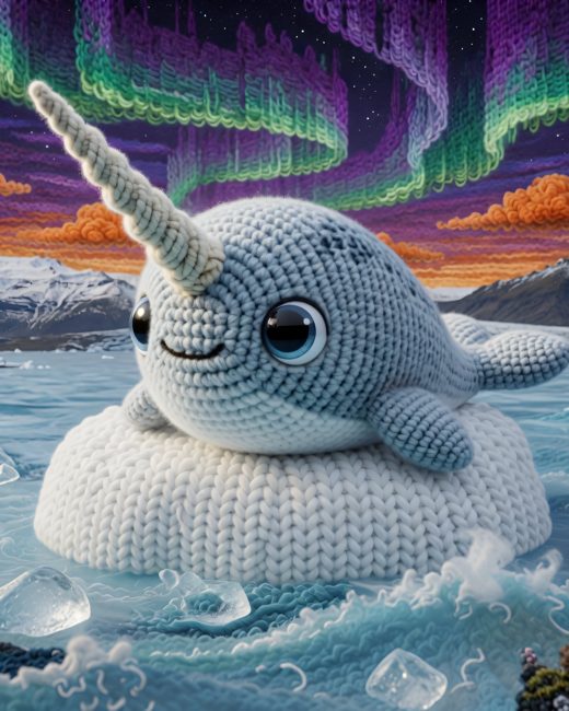 Narwhal on the Ice Floe — free Arctic Story House poster print