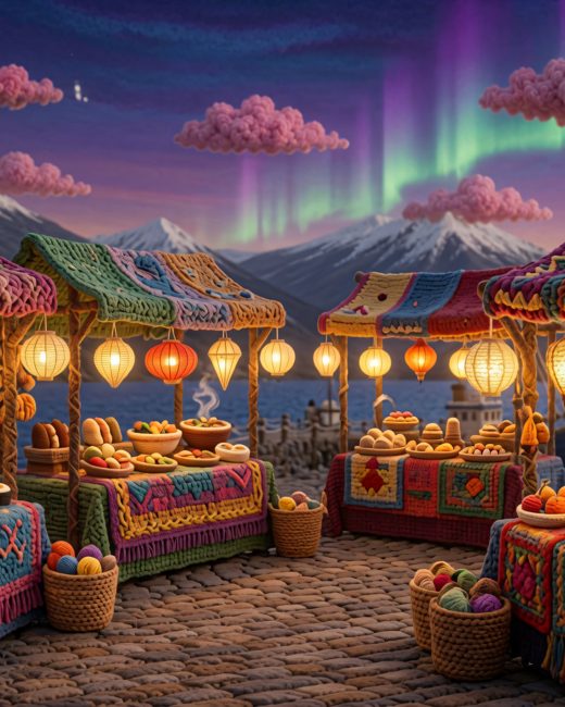 Night Market Lanterns — free Arctic Story House poster print
