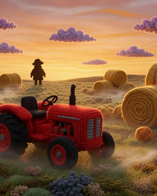 Hay Bales at Sunset — free Arctic Story House poster print