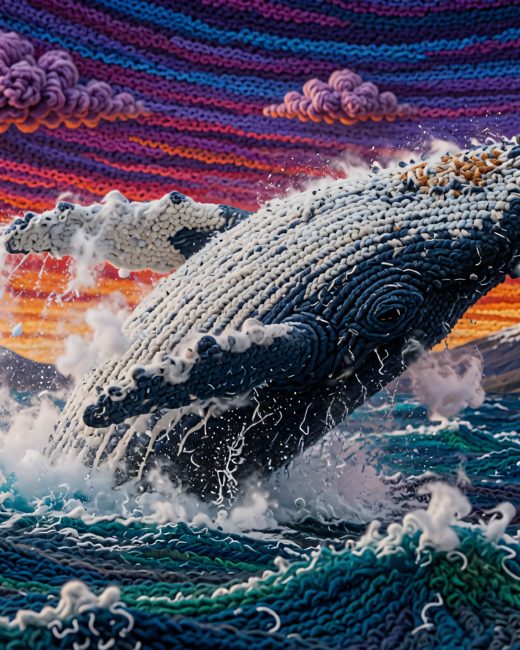 Whale Breaching Under the Aurora — free Arctic Story House poster print