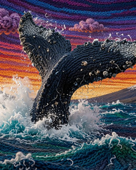 Whale at Dramatic Sunset — free Arctic Story House poster print